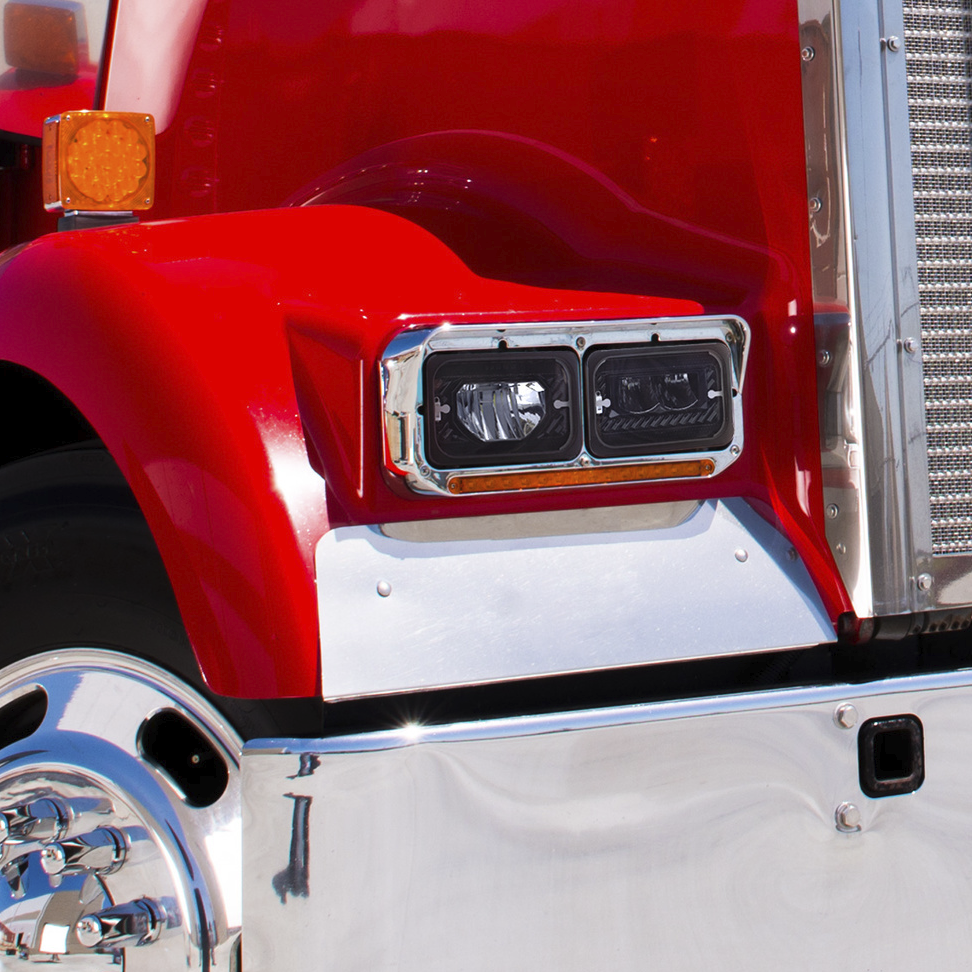 4" X 6" Heated LED Headlight With Glass Lens & Aluminum Housing