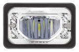 4" X 6" Heated LED Headlight With Glass Lens & Aluminum Housing