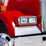 4" X 6" Heated LED Headlight With Glass Lens & Aluminum Housing