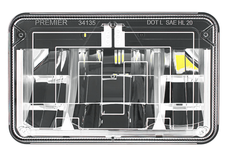 4" X 6" Heated LED Headlight With Polycarbonate Lens & Housing