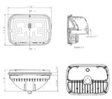 5" X 7" Heated LED Headlight With Polycarbonate Lens & Housing