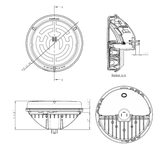 7" Heated LED Round Headlight With Polycarbonate Lens & Housing