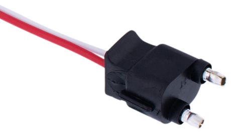 Pigtail - 2 Wire With 2 Prong Straight Plug - 12 Inch Lead