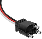 Pigtail - 3 Wire With 3 Prong Straight Plug - 12" Lead