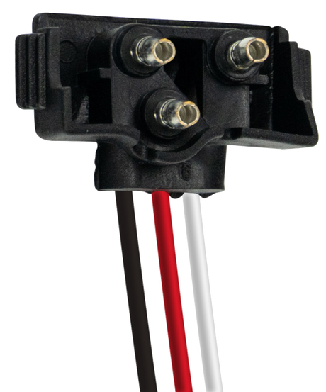 Pigtail - 3 Wire With 3 Prong Right Angle Plug - 12" Lead