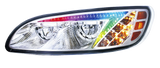 Peterbilt 386 (2006-2016) and 387 (2000-2011) - LED Headlight With Color Changing Position Light Bar