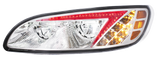 Peterbilt 386 (2006-2016) and 387 (2000-2011) - LED Headlight With Color Changing Position Light Bar