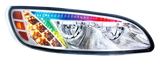 Peterbilt 386 (2006-2016) and 387 (2000-2011) - LED Headlight With Color Changing Position Light Bar
