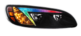 Peterbilt 386 (2006-2016) and 387 (2000-2011) - LED Headlight With Color Changing Position Light Bar
