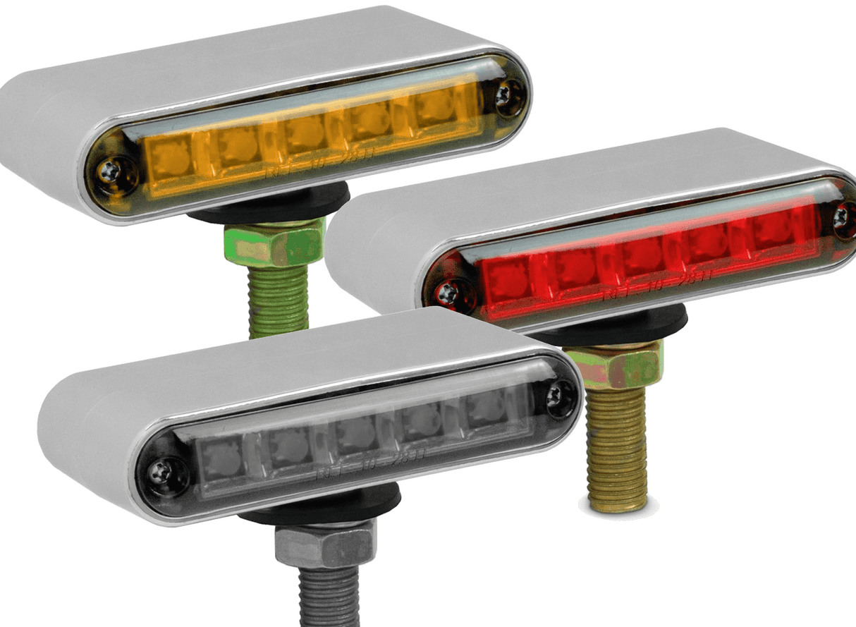 3.5 Inch Double Face LED Light Bar Amber and Red - HD Truck Source