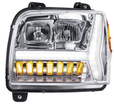 Kenworth W990 (2018-2024) - Headlight With LED DRL Light Bar & Turn Signal