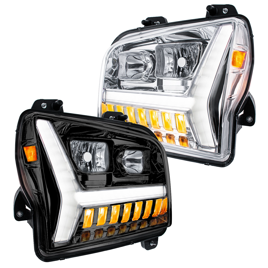 Kenworth W990 (2018-2024) - Headlight With LED DRL Light Bar & Turn Signal