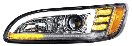 Peterbilt 386 (2005-2015) - Projection Headlight With LED Sequential Turn & DRL