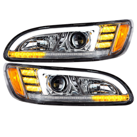 Peterbilt 386 (2005-2015) - Projection Headlight With LED Sequential Turn & DRL