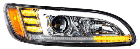 Peterbilt 386 (2005-2015) - Projection Headlight With LED Sequential Turn & DRL