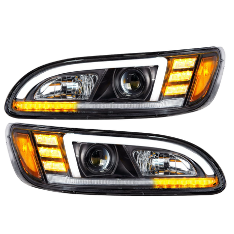 Peterbilt 386 (2005-2015) - Projection Headlight With LED Sequential Turn & DRL