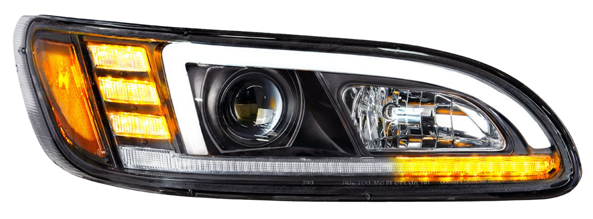 Peterbilt 386 (2005-2015) - Projection Headlight With LED Sequential Turn & DRL