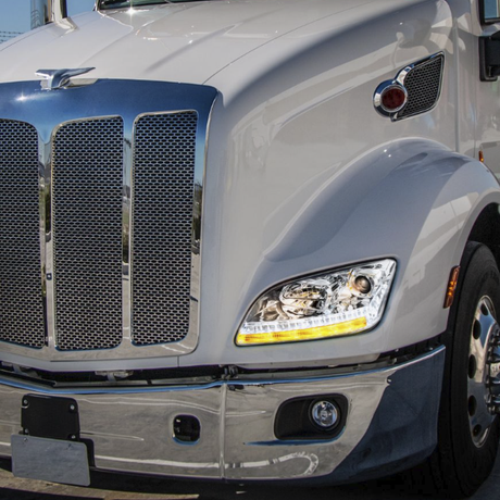 Peterbilt 579 (2012-2021 ) 587 (2010-2016) - Projection Headlight With LED Sequential Turn and DRL