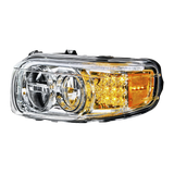Peterbilt 388 (2008-2015) & 389 (2008-2023) - LED Headlight With LED Turn & Position Light Bar