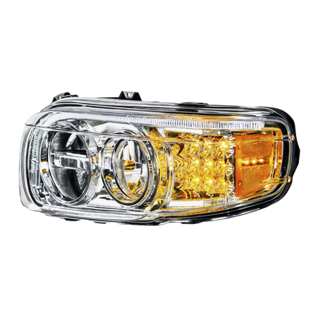 Peterbilt 388 (2008-2015) & 389 (2008-2023) - LED Headlight With LED Turn & Position Light Bar