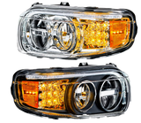 Peterbilt 388 (2008-2015) & 389 (2008-2023) - LED Headlight With LED Turn & Position Light Bar