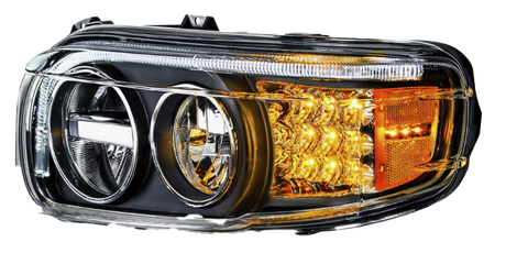 Peterbilt 388 (2008-2015) & 389 (2008-2023) - LED Headlight With LED Turn & Position Light Bar