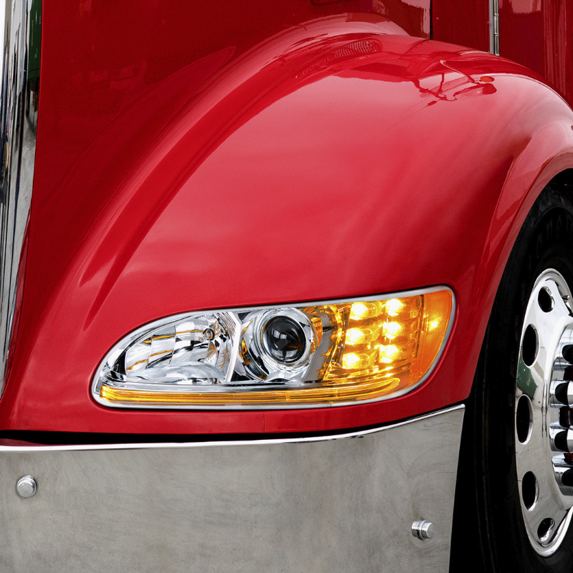 Peterbilt 382/384/386/387 - Projection Headlight With LED Position Light & LED Turn Signal