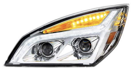 Freightliner Cascadia (2018-2020) - LED Projection Headlight With Position Light & LED Turn Signal