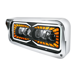 4 x 6 Inch High Power 9 LED Headlight With LED Turn Signal & Position Light-Passenger