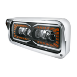 4 x 6 Inch High Power 9 LED Headlight With LED Turn Signal & Position Light-Passenger