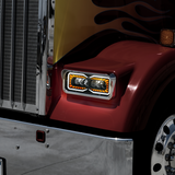 4 x 6 Inch High Power 9 LED Headlight With LED Turn Signal & Position Light-Passenger