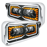 4 x 6 Inch High Power 9 LED Headlight With LED Turn Signal & Position Light-Passenger