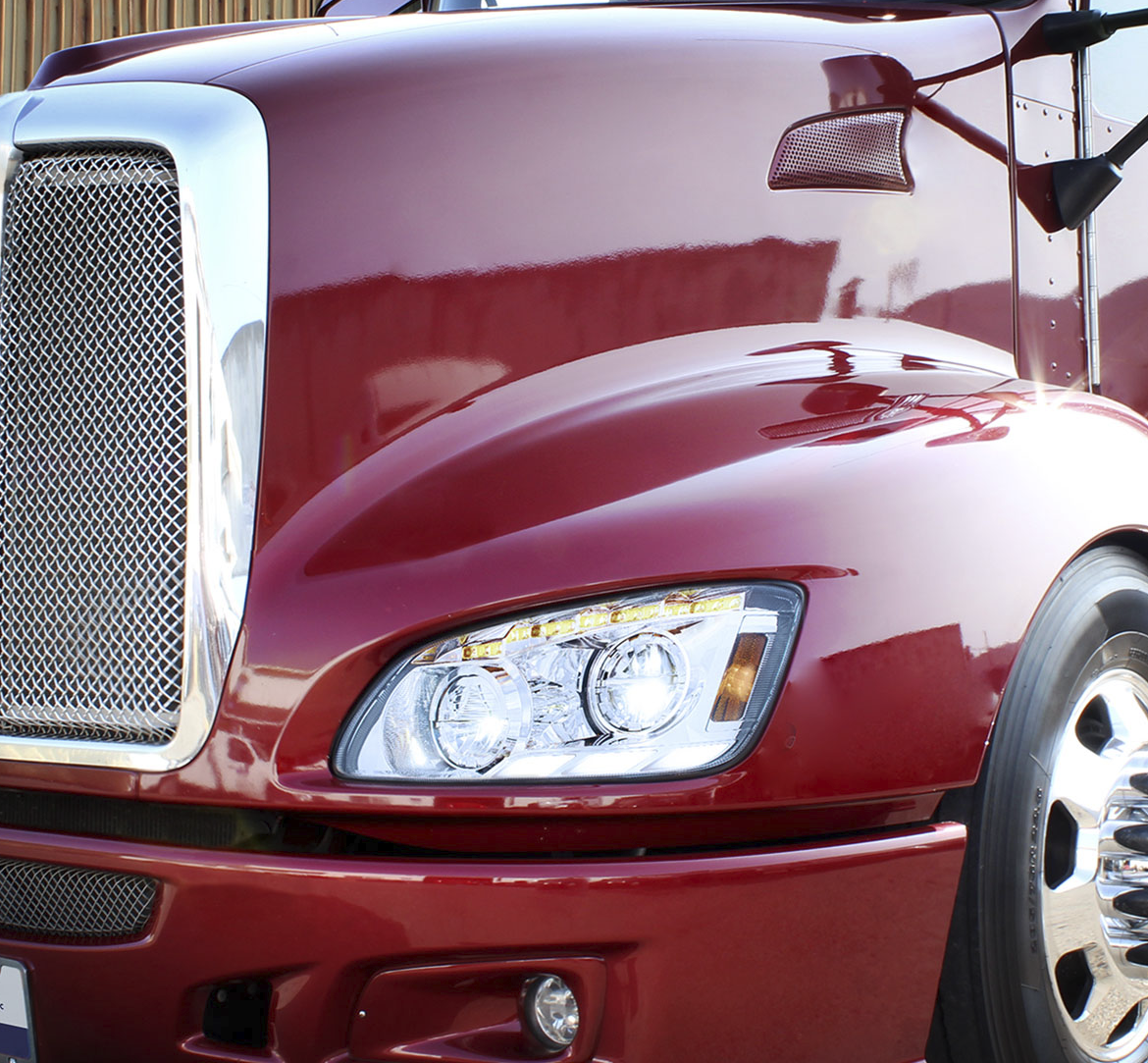 Kenworth T660 (2008-2017) - Full LED Headlight With Sequential Turn Signal & Position Light Bars