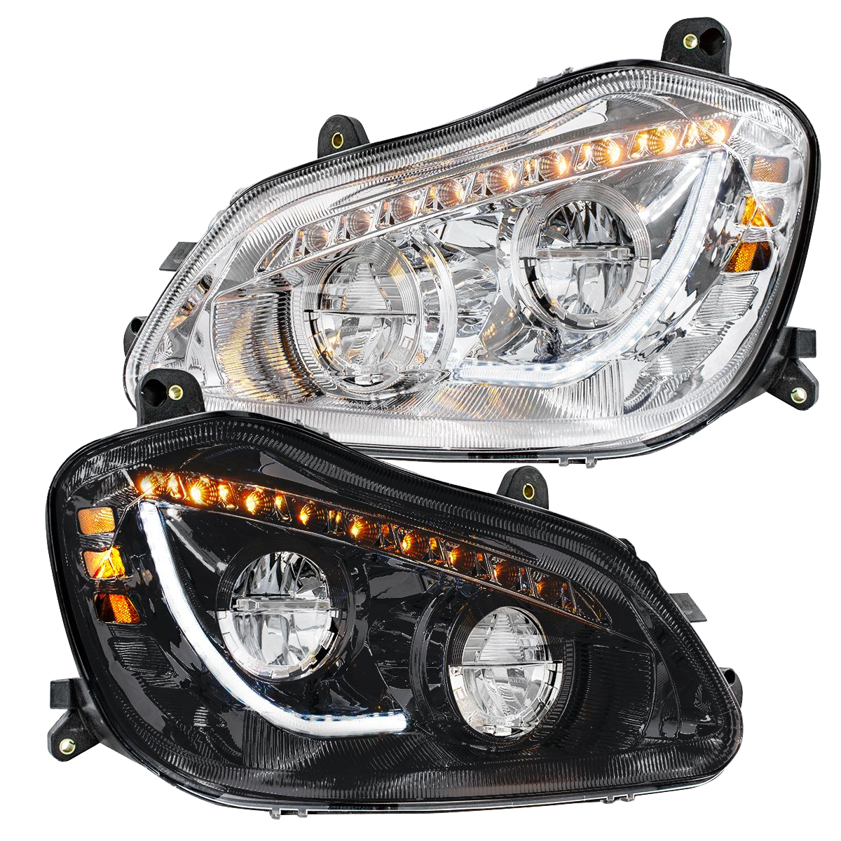 Kenworth T680 (2013-2021) - High Power 45 LED Headlight With Sequential Turn Signal