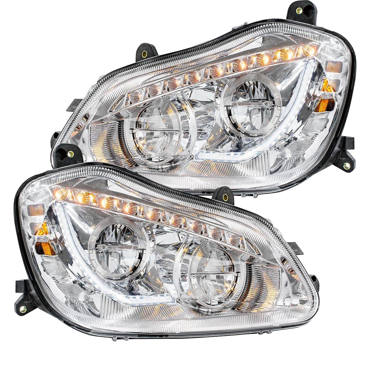 Kenworth T680 (2013-2021) - High Power 45 LED Headlight With Sequential Turn Signal