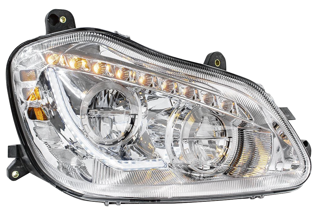 Kenworth T680 (2013-2021) - High Power 45 LED Headlight With Sequential Turn Signal
