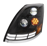 Volvo VN/VNL (2003-2017) - LED Headlight With Dual Color LED Light Bars