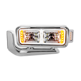 Peterbilt 379 - 10 High Power LED Projection Headlight Assembly With Mounting Arm & Turn Signal Side Pod
