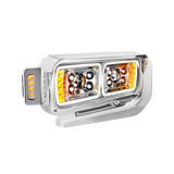 Peterbilt 379 - 10 High Power LED Projection Headlight Assembly With Mounting Arm & Turn Signal Side Pod