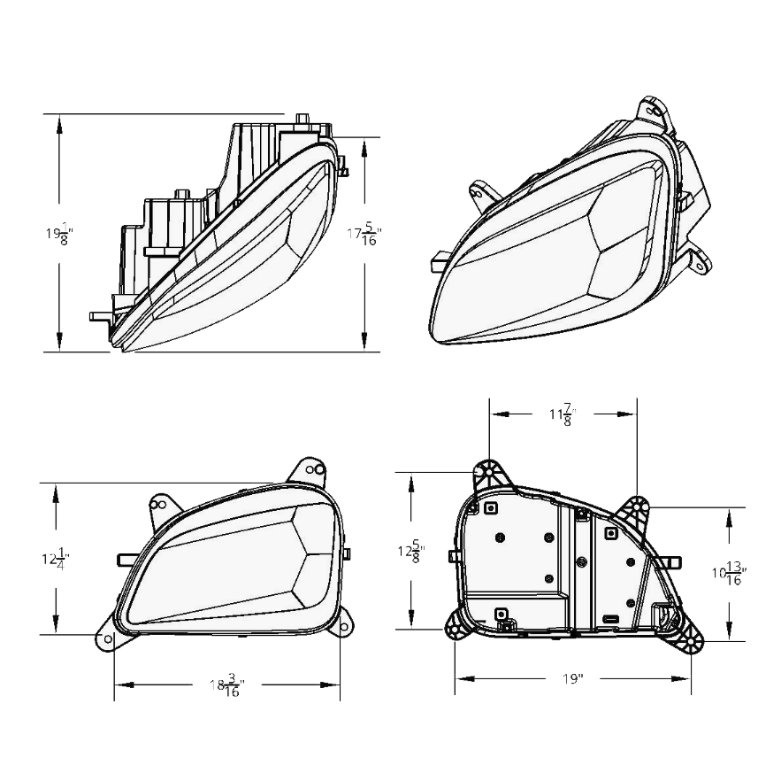 Peterbilt 587 (2010-2016) Peterbilt 579 (2012-2021) - LED Headlight With Sequential LED Turn Signal