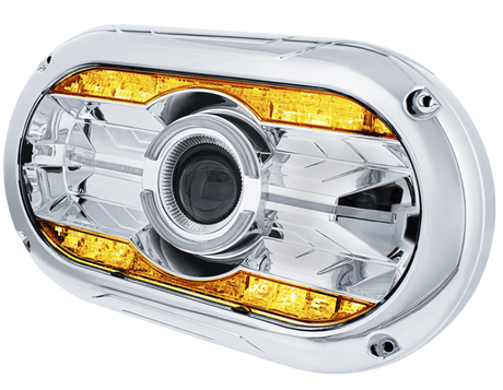 Universal LED Projector One-Piece Style Headlight For Dual 5-3/4" Headlight Housing