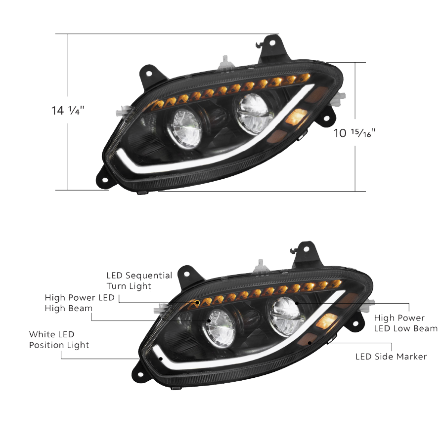 International LT (2018-2025) - 86 LED Headlight