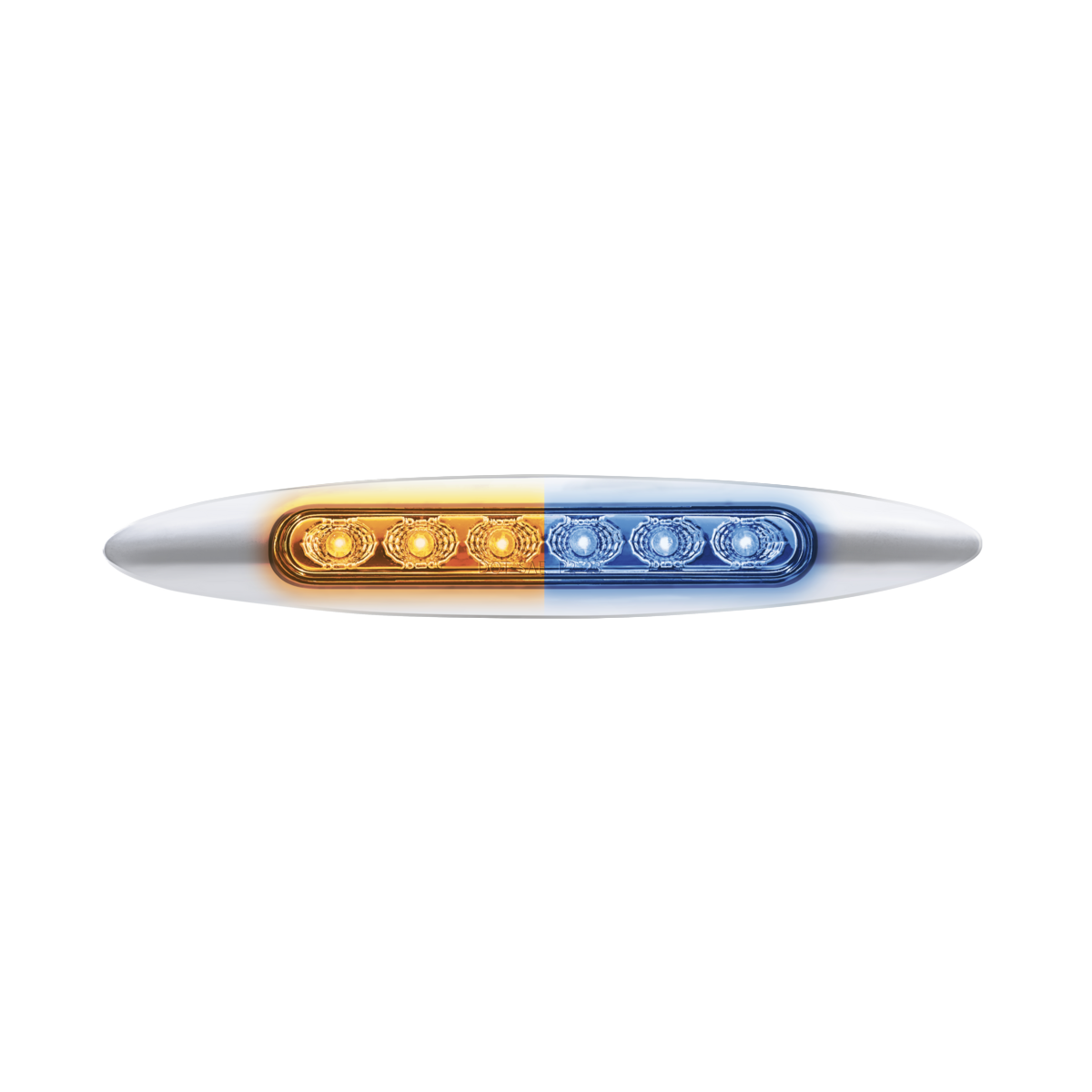 6" Dual Function Double Fury 6 LED Marker Light With Chrome Bezel
