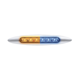 6" Dual Function Double Fury 6 LED Marker Light With Chrome Bezel