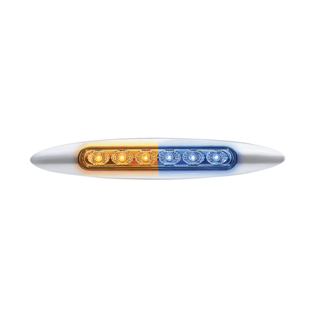 6" Dual Function Double Fury 6 LED Marker Light With Chrome Bezel