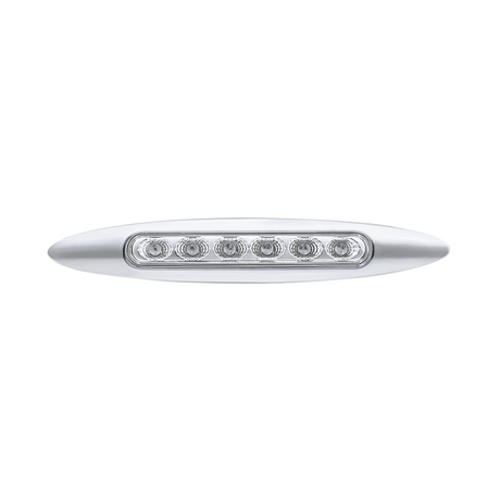 6" Dual Function Double Fury 6 LED Marker Light With Chrome Bezel