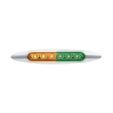 6" Dual Function Double Fury 6 LED Marker Light With Chrome Bezel