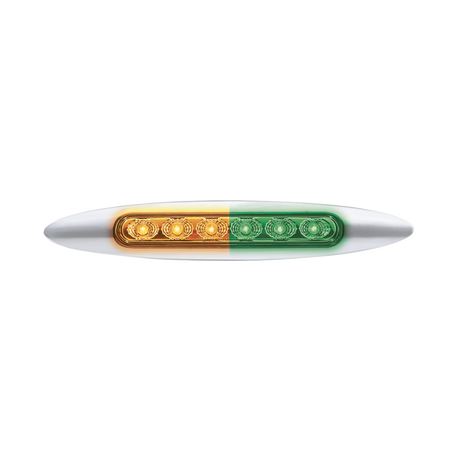 6" Dual Function Double Fury 6 LED Marker Light With Chrome Bezel
