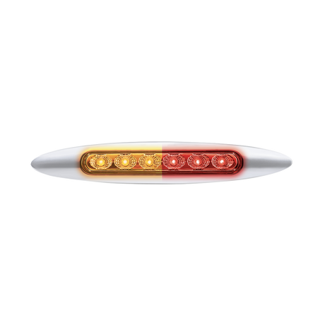 6" Dual Function Double Fury 6 LED Marker Light With Chrome Bezel