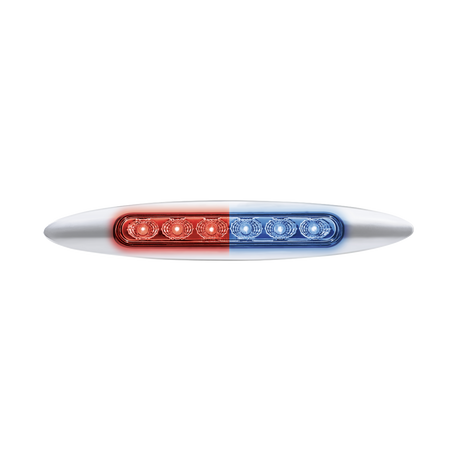 6" Dual Function Double Fury 6 LED Marker Light With Chrome Bezel